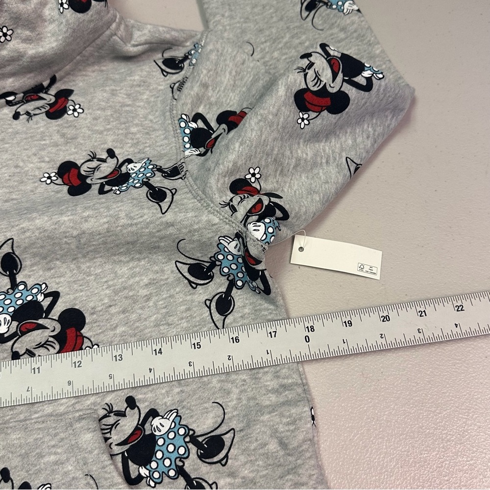 Disney Amazon Essentials Minnie Mouse Pullover Hoodie Gray Women XS - Picture 3 of 7